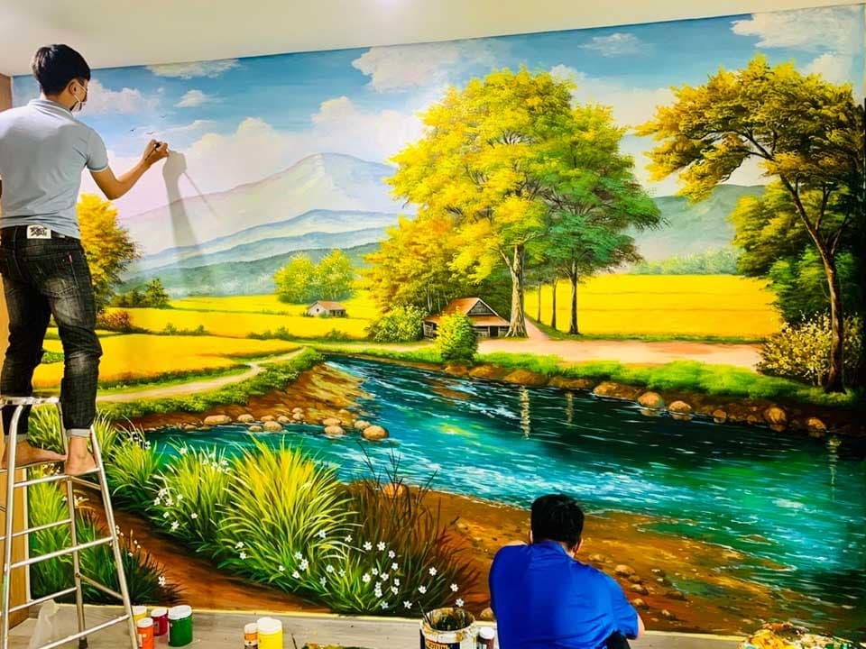 Không gian trưng bày tranh nghệ thuật