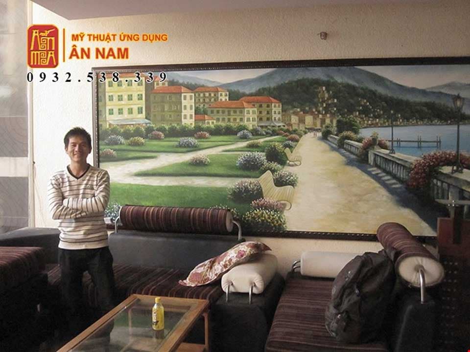 Vẽ Tranh Tường Phòng Khách – Sang Trọng & Đẳng Cấp