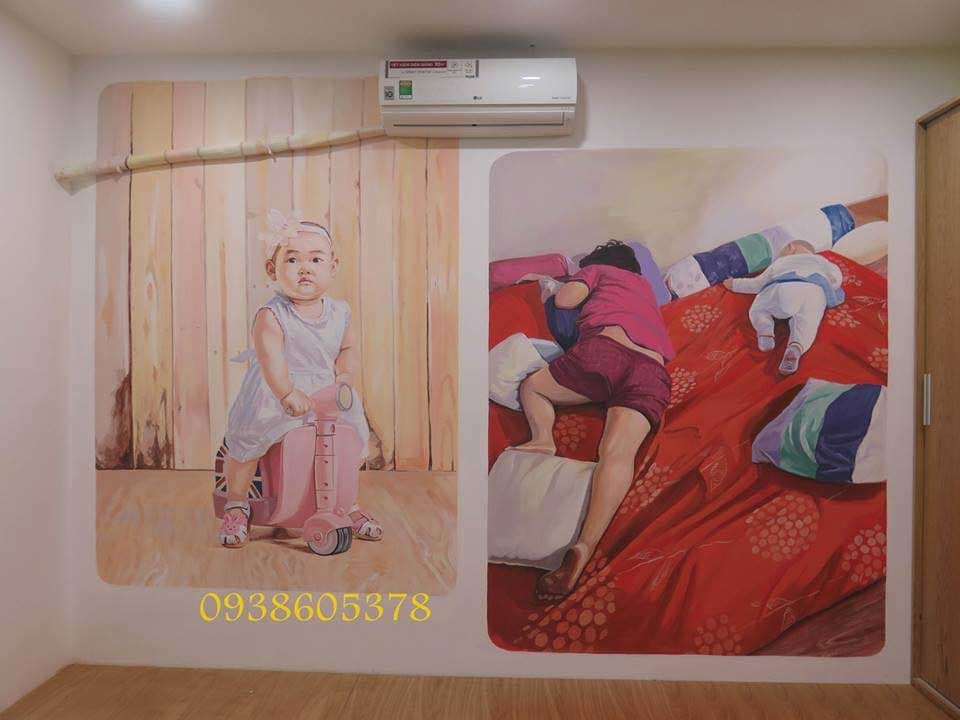 Vẽ Tranh Tường 3D Nghệ Thuật Chân Thực, Sống Động